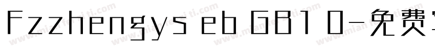 Fzzhengys eb GB1 0字体转换